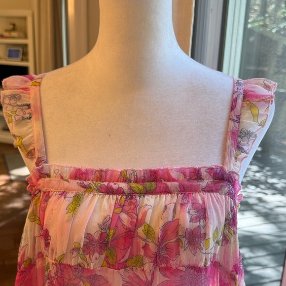 Free People Pink Floral Chemise - Picture 3 of 7